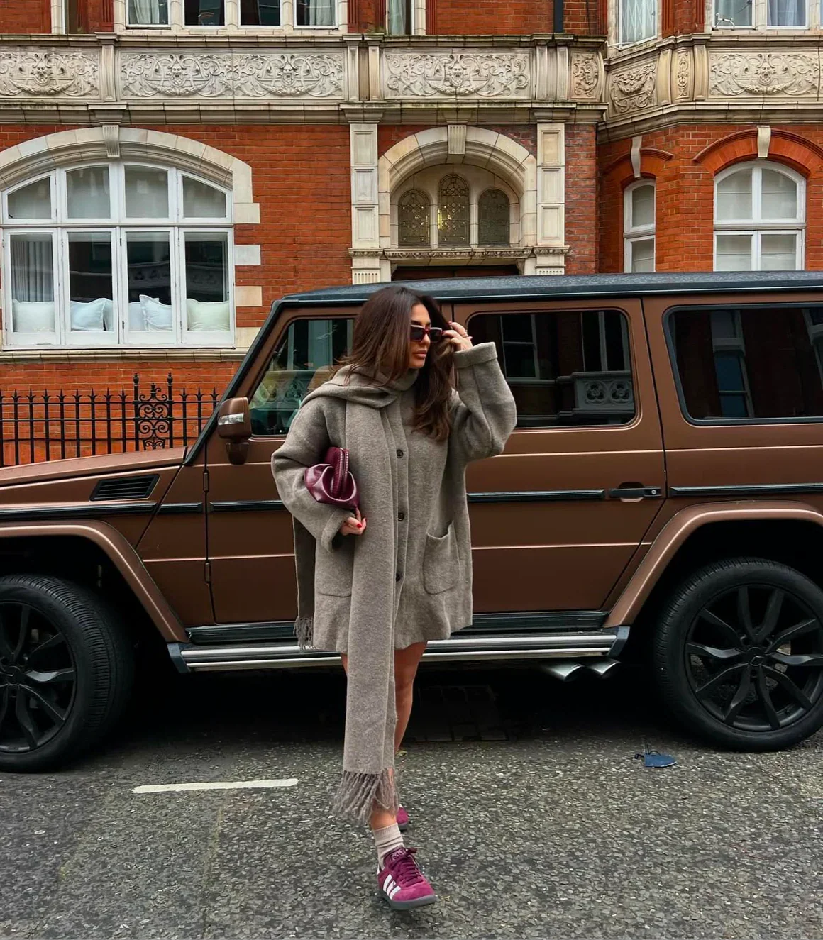 Aria | Manteau Oversize pour Femme Avec Écharpe