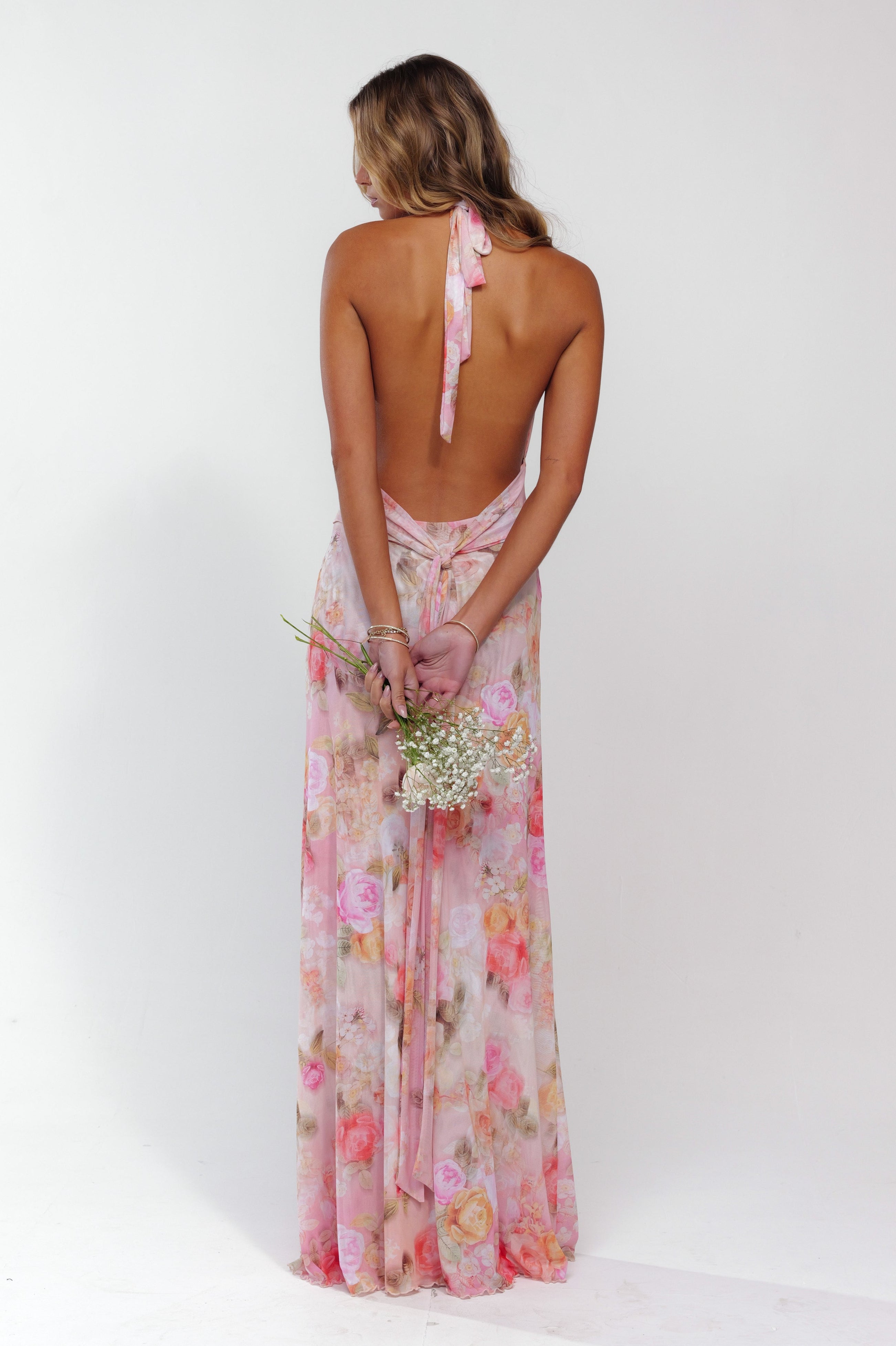 Ariadne | Robe Maxi Fleurie à Décolleté en V Profond pour Invitée de Mariage