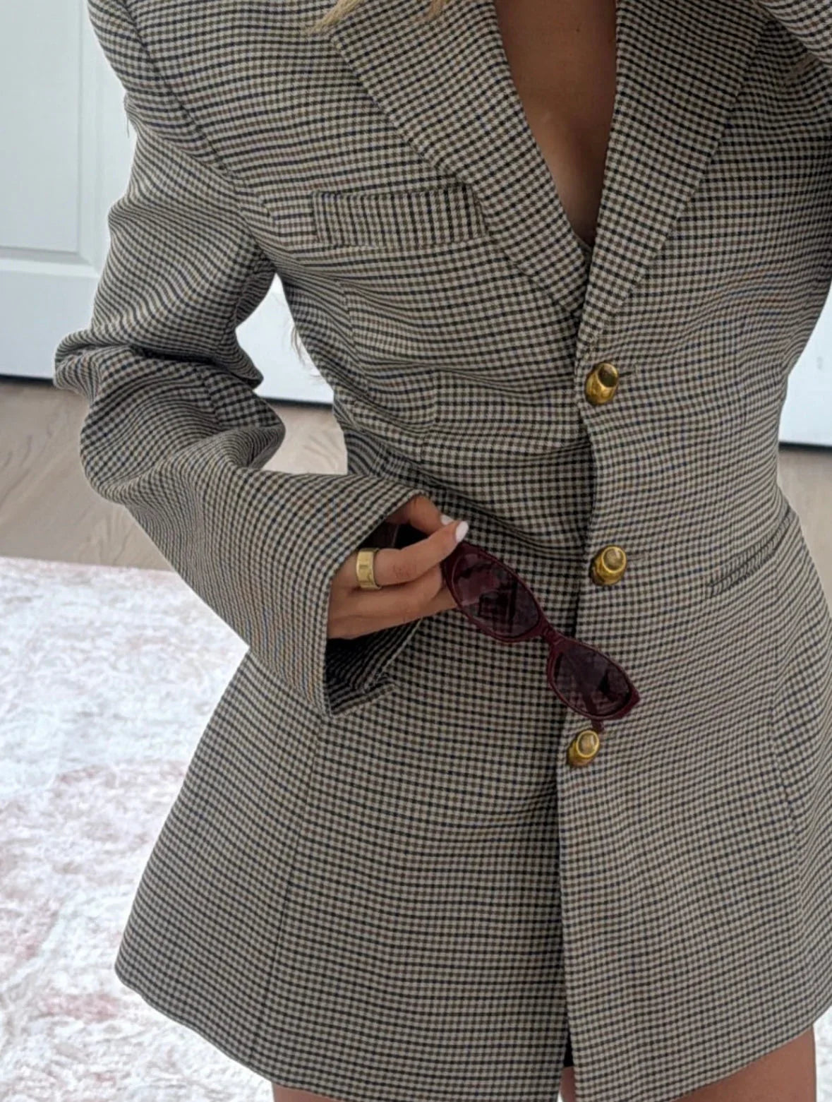 Ashley | Blazer pour Femme Avec Motifs à Carreaux