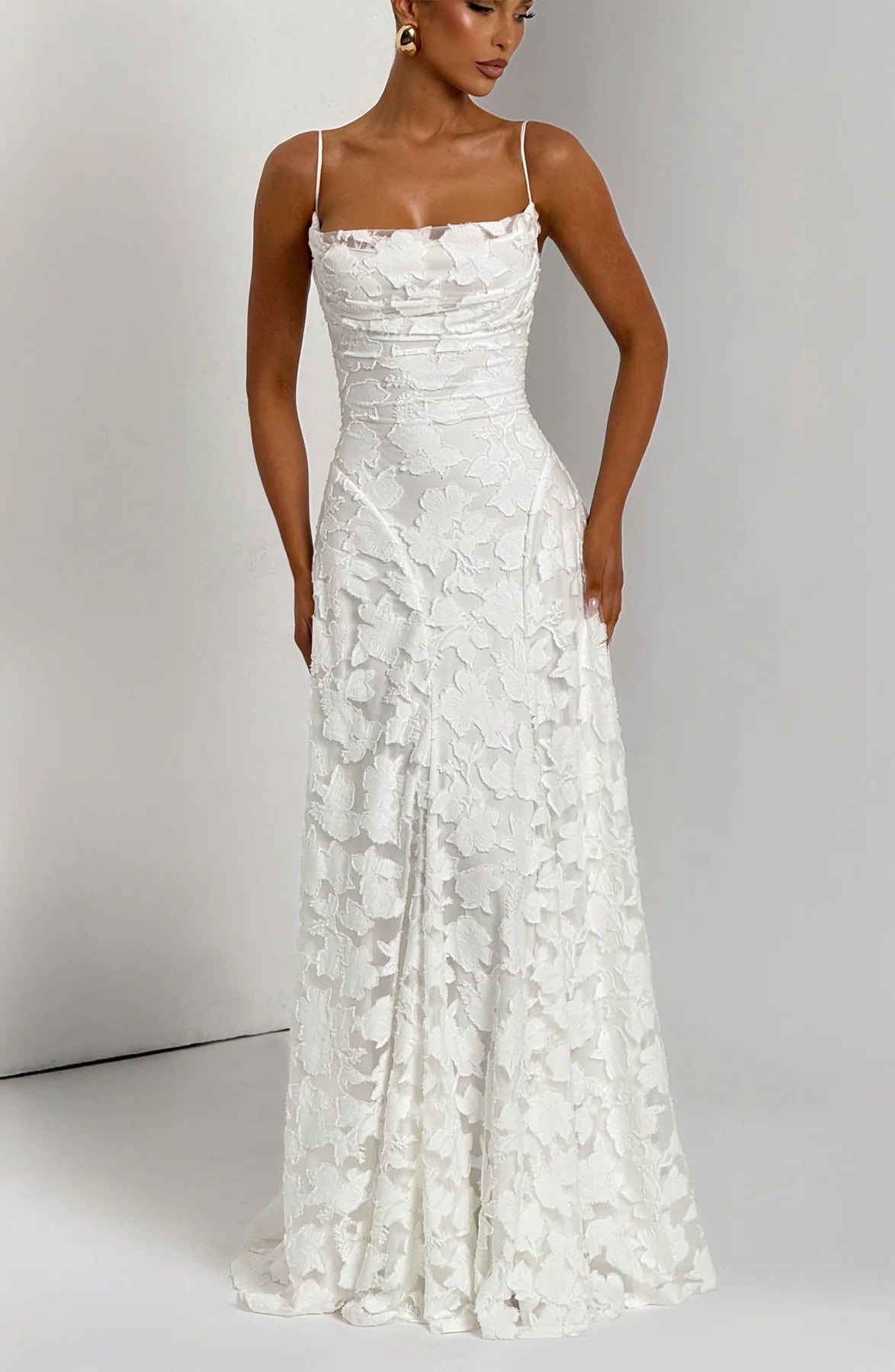 Briar | Robe Longue Florale Sans Manches pour Invitée de Mariage