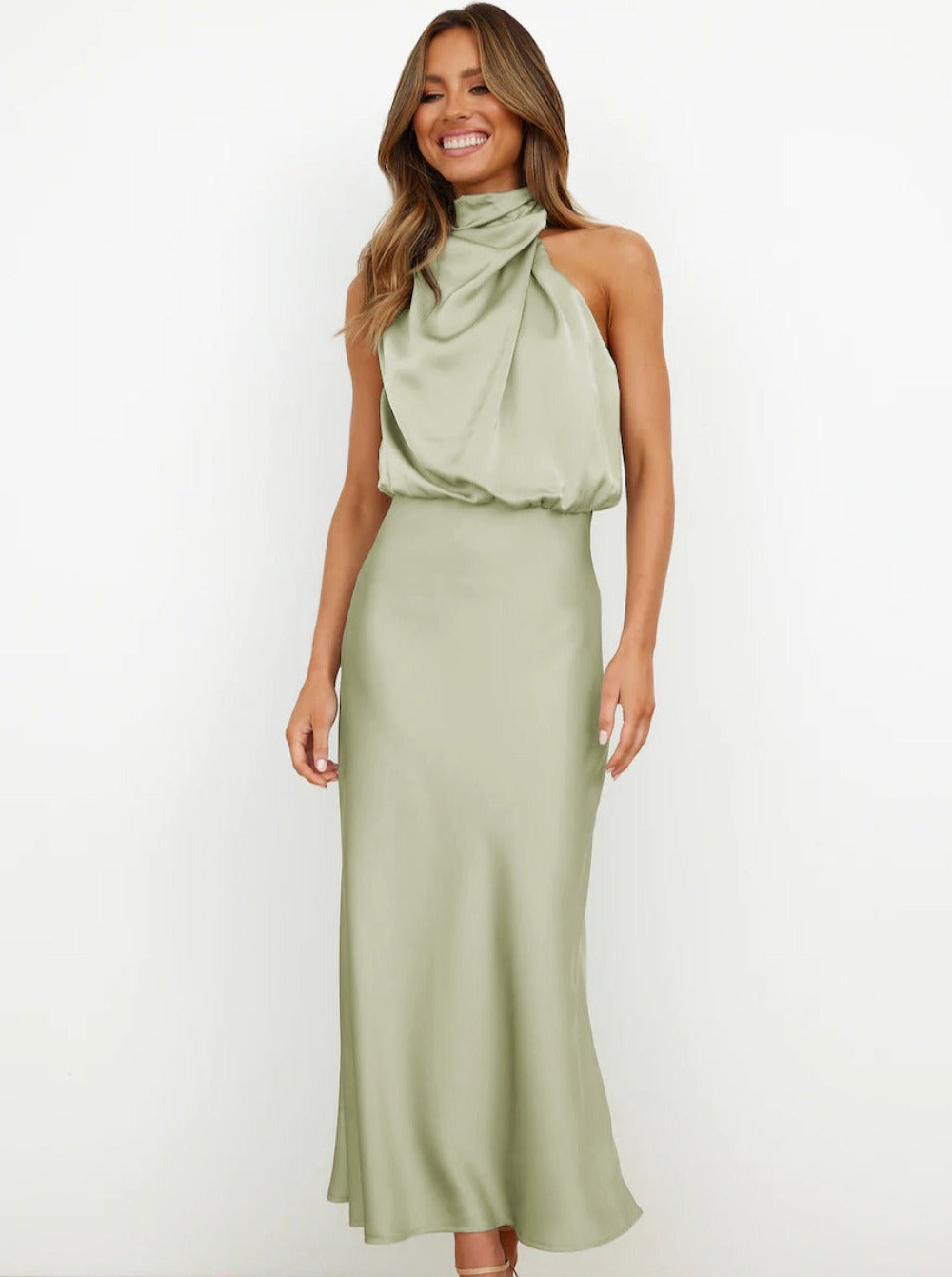 Briony | Robe Longue Élégante à dos Nu pour Invitée de Mariage