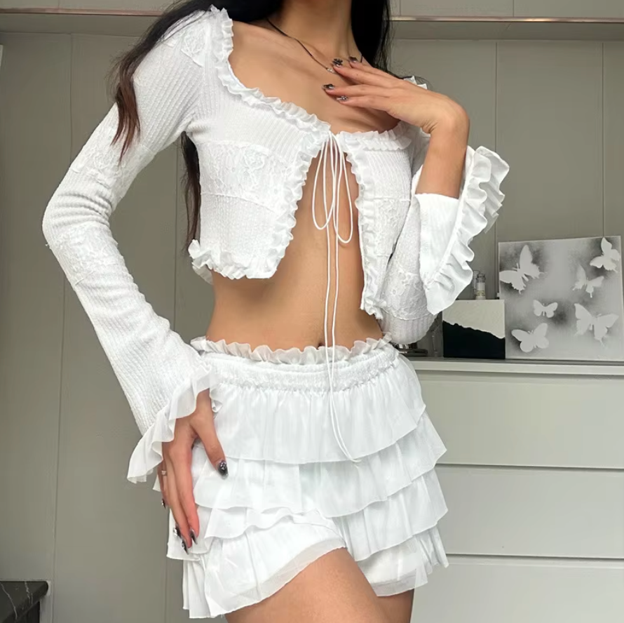 Calla | Ensemble D'Été Deux Pièces Avec Top Court et Short pour Femme