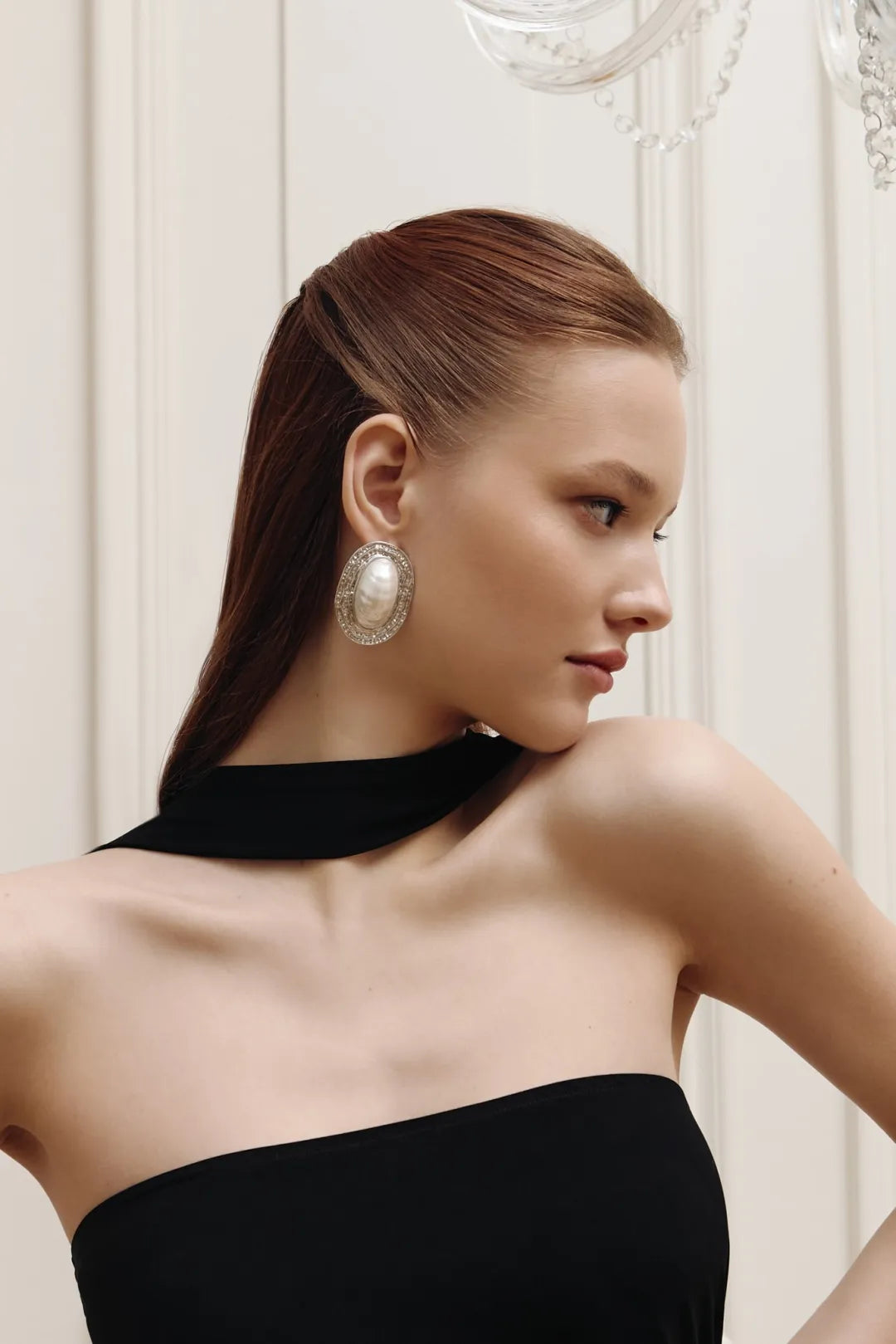 Isabelle | Boucles D'Oreilles Statement à Perles Vintage pour Femmes