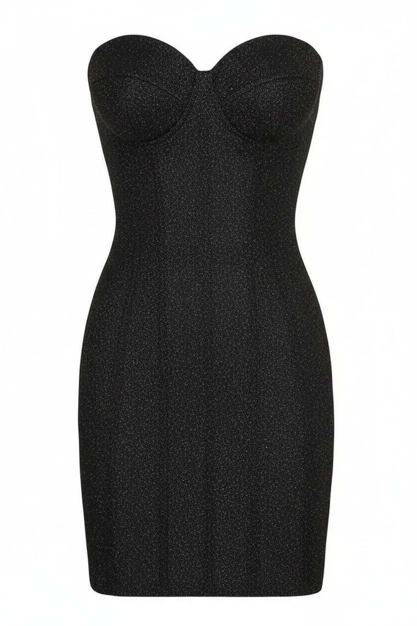 Ivy | Robe de Soirée Courte Bustier Façon Corset à Paillettes pour Femme
