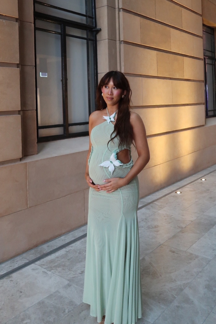 Kaylani | Robe Longue D'Invitée de Mariage à Découpe Papillon pour Femme