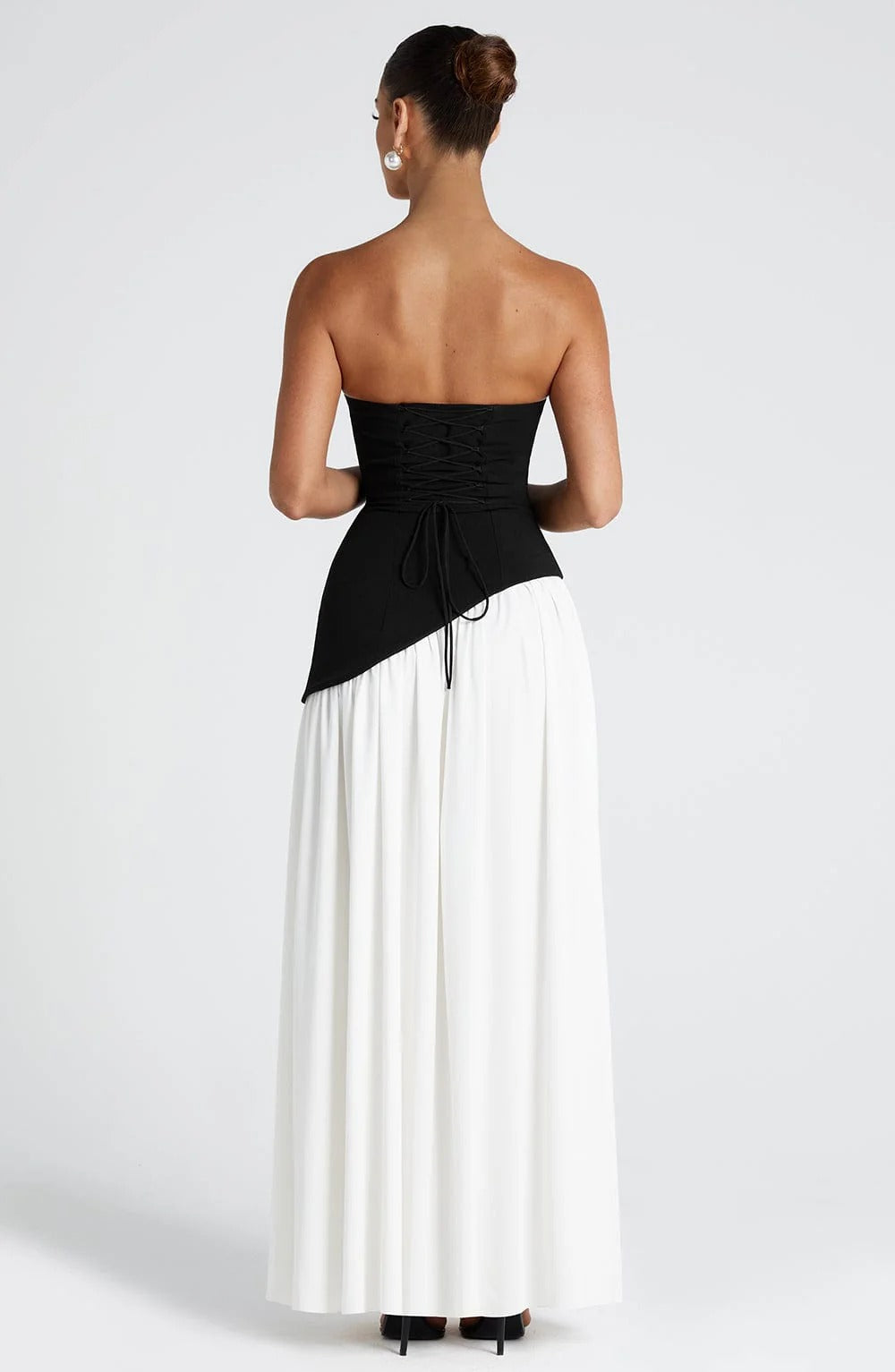 Lucinda | Robe Longue Bustier Avec Écharpe pour Invitée de Mariage
