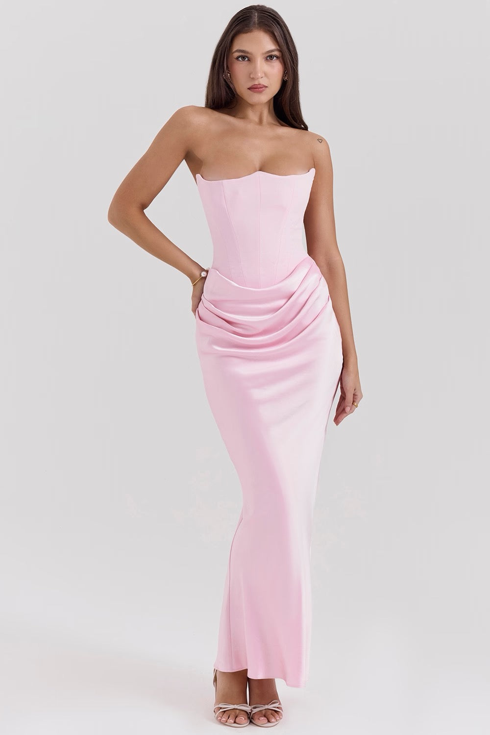 Maisy | Robe Maxi Bustier Style Corset pour Invitée de Mariage
