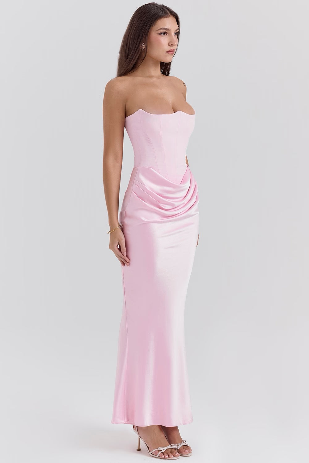 Maisy | Robe Maxi Bustier Style Corset pour Invitée de Mariage