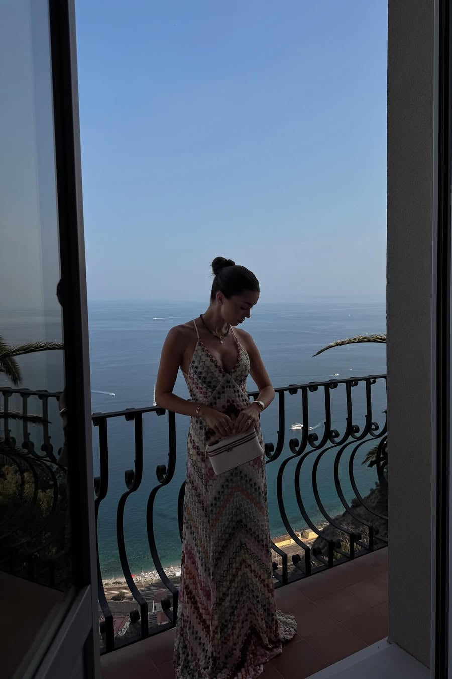 Marie | Robe Longue en Crochet à Fines Bretelles Col en V pour Femme