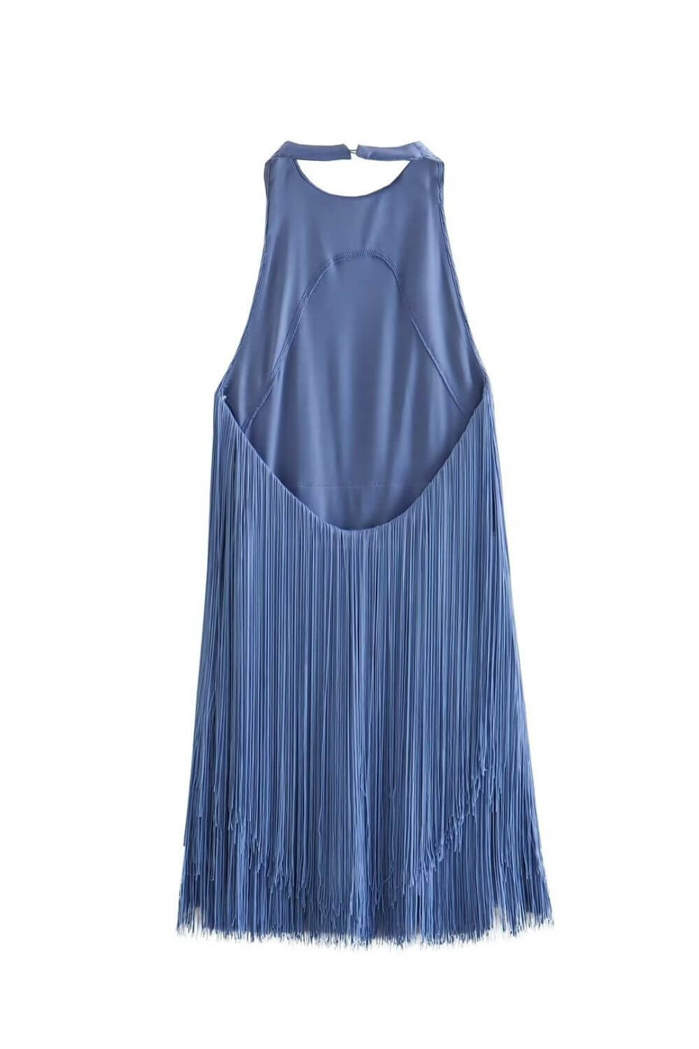 Millie | Mini-Robe de Soirée à Franges et à Étages Avec Col Licou pour Femme