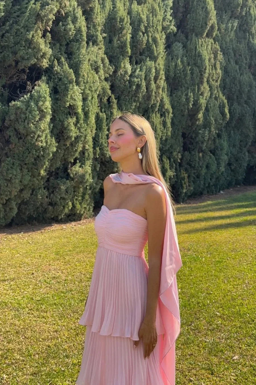 Odessa | Robe Longue Bustier à Volants pour Invitée de Mariage pour Femme