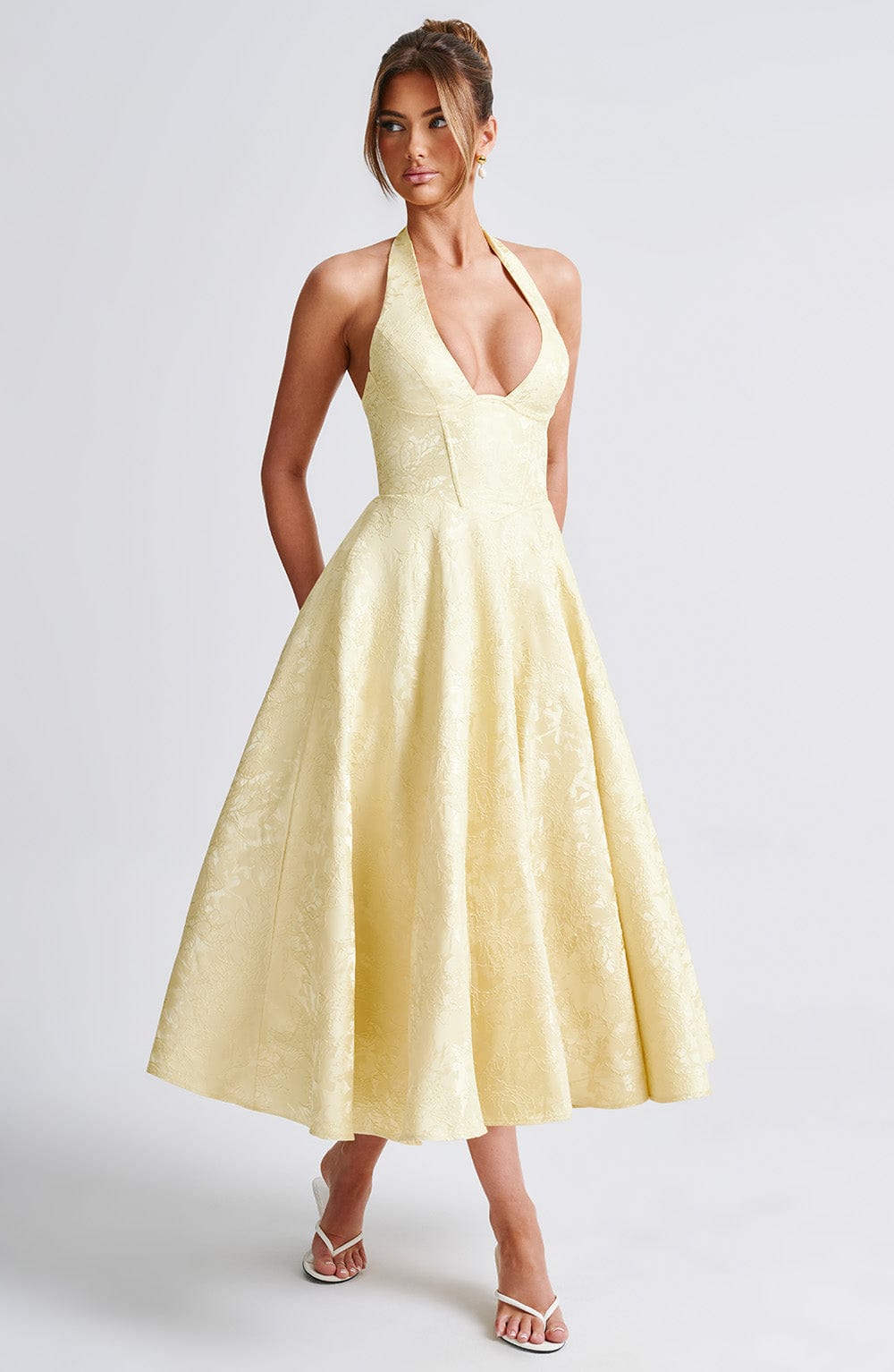 Rosalie | Robe Midi dos Nu Chic de Mariage pour Femme