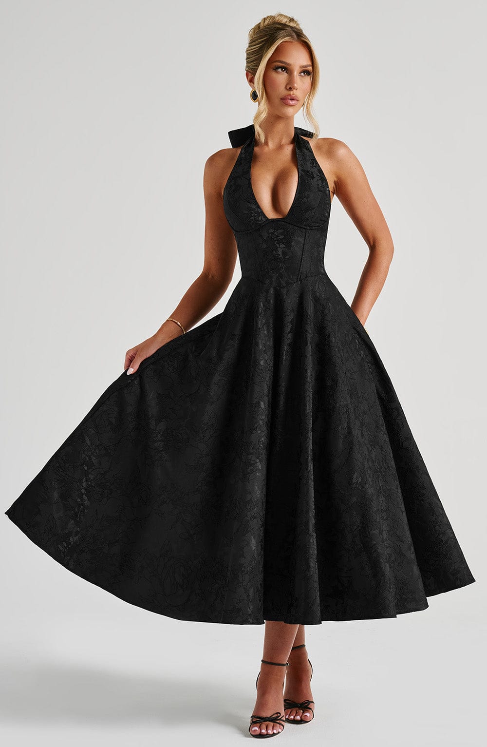 Rosalie | Robe Midi dos Nu Chic de Mariage pour Femme