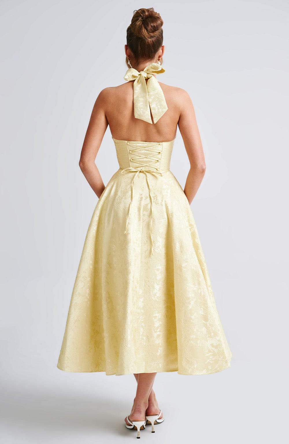 Rosalie | Robe Midi dos Nu Chic de Mariage pour Femme