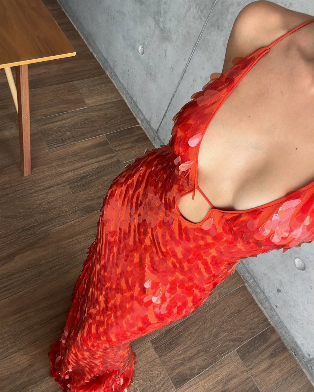 Veronica | Robe de Bal Longue Sans Manches à Paillettes pour Femme
