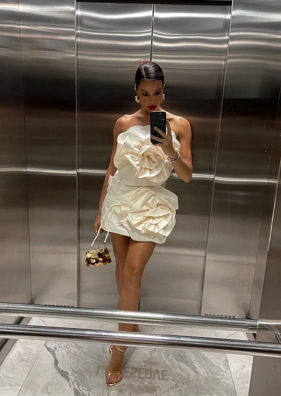 Anna | Robe Mini Bustier Avec Détails Floraux pour Femmes