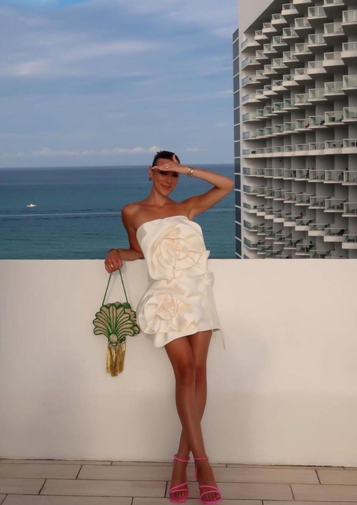 Anna | Robe Mini Bustier Avec Détails Floraux pour Femmes