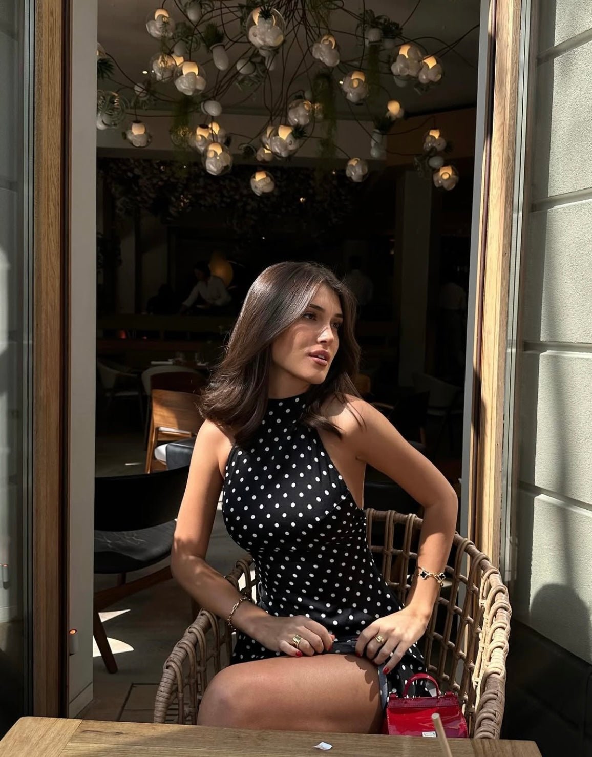 Eleanor | Robe D'Été Courte à Pois Sans Manches pour Femme