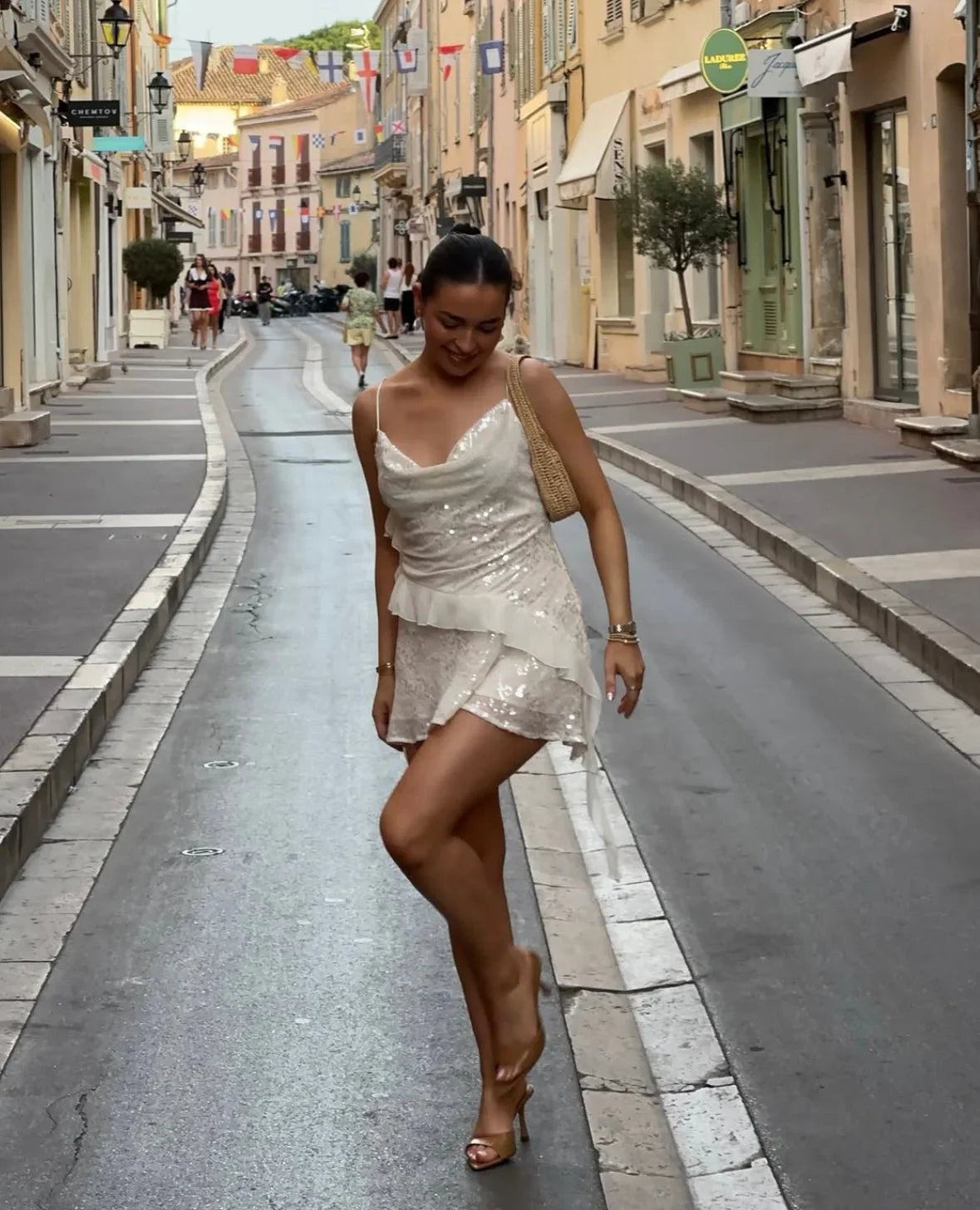 Adeline | Mini-Robe D'Été à Sequins Sans Manches pour Femmes