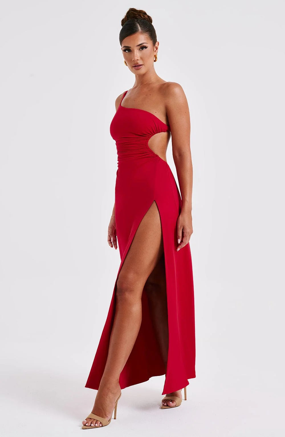 Amanda | Robe de Bal Longue à une Épaule Fendue pour Femme