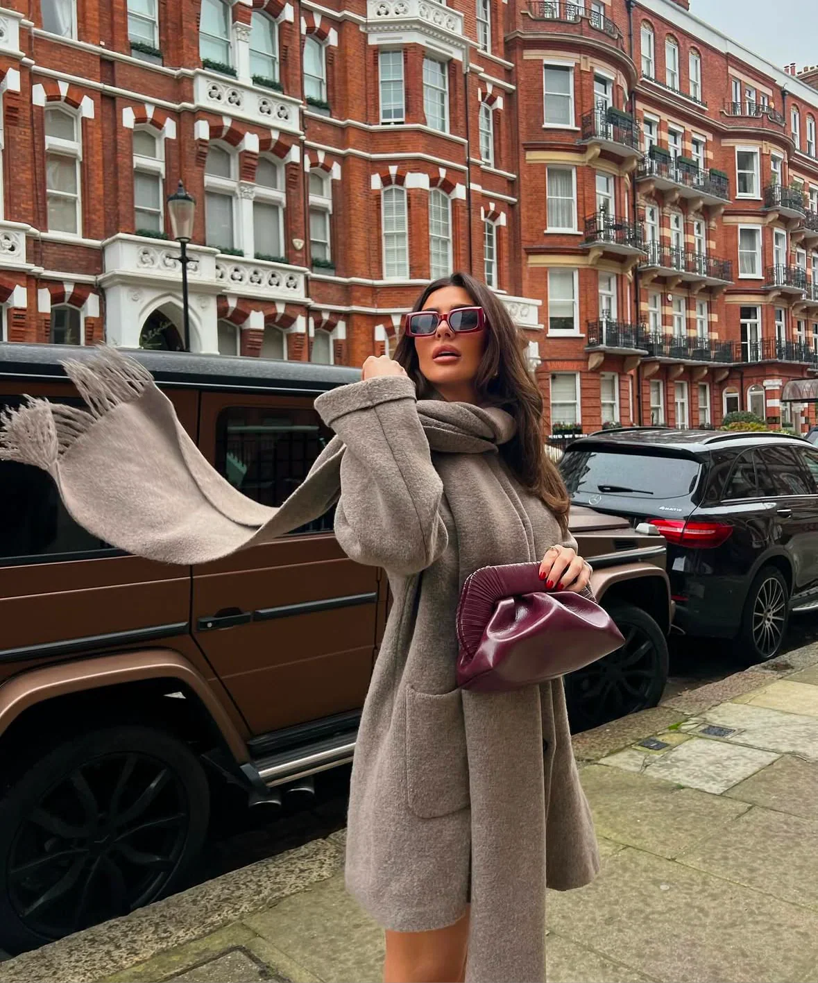 Aria | Manteau Oversize pour Femme Avec Écharpe