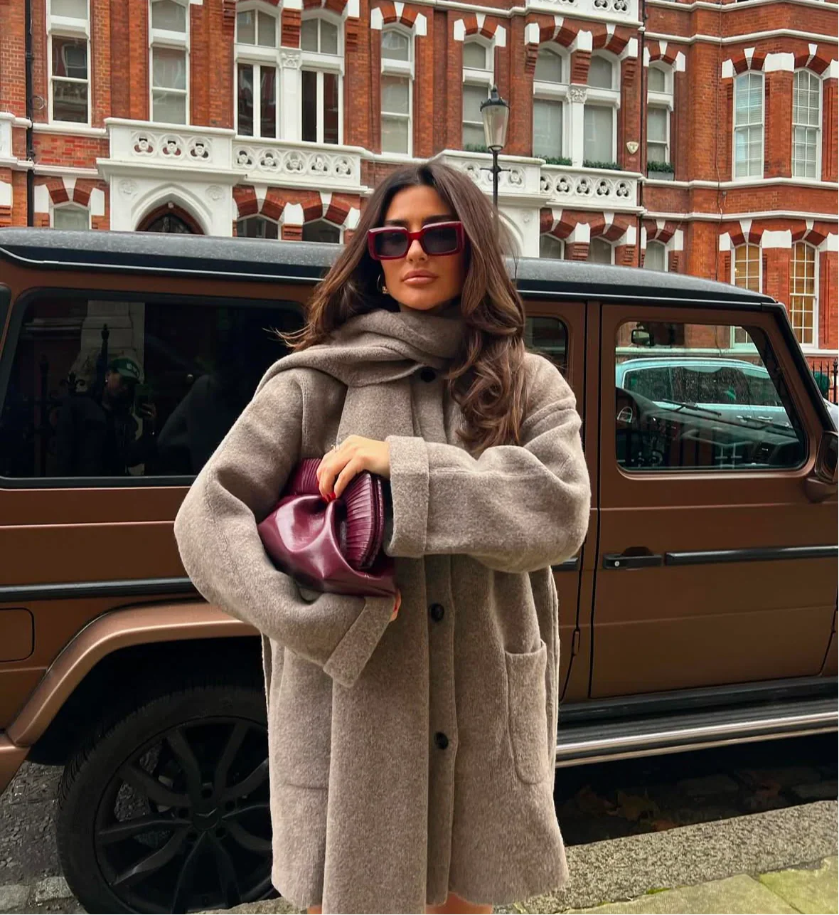 Aria | Manteau Oversize pour Femme Avec Écharpe