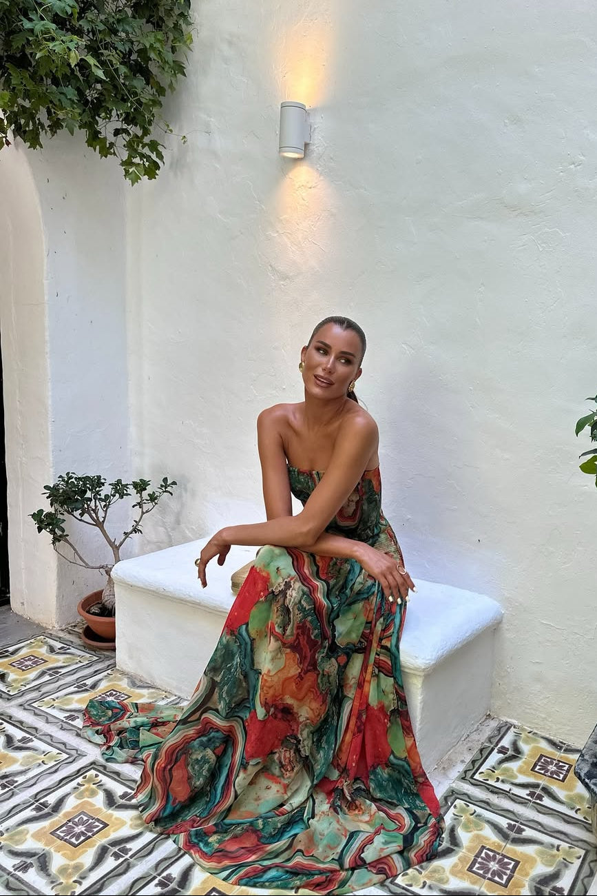 Bellamy | Robe D'Été Longue Bustier pour les Vacances pour Femme