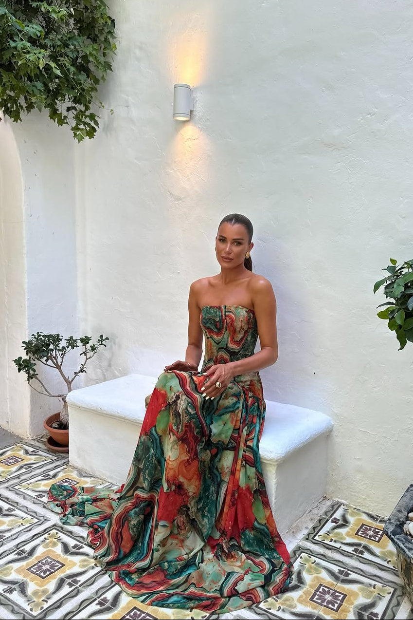 Bellamy | Robe Longue Bustier de Vacances D'Été