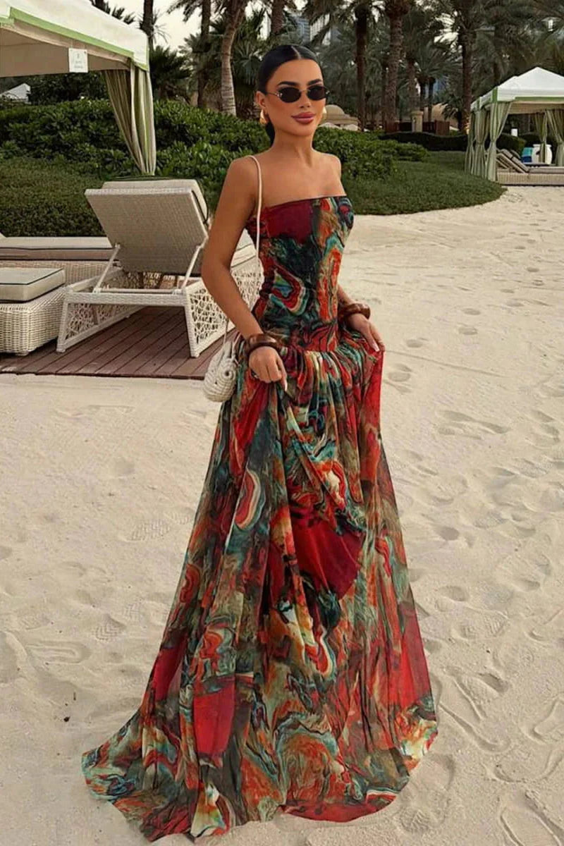 Bellamy | Robe Longue Bustier de Vacances D'Été