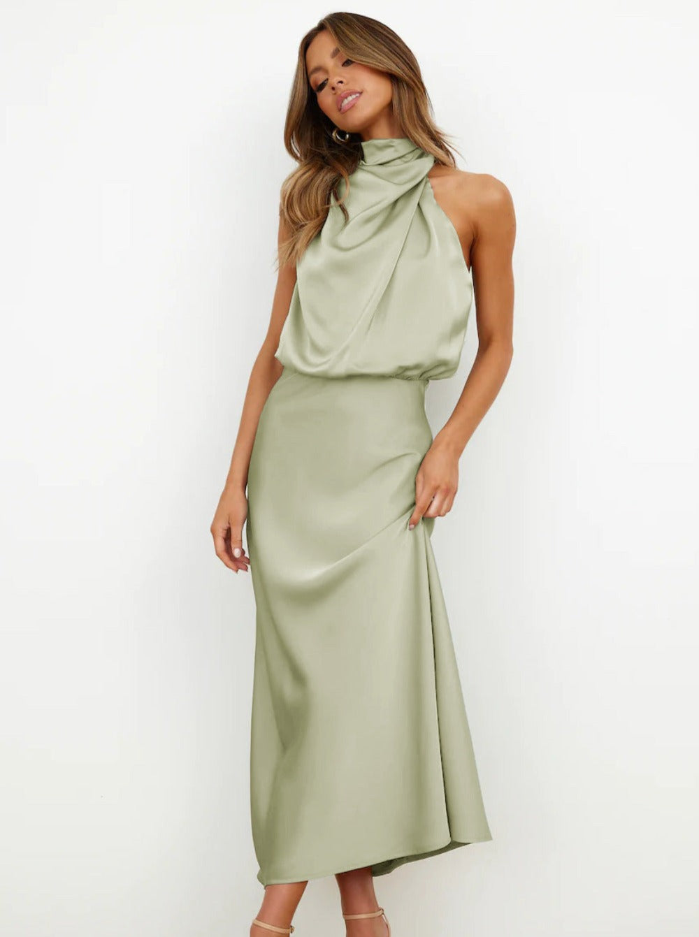 Briony | Robe Longue Élégante à dos Nu pour Invitée de Mariage