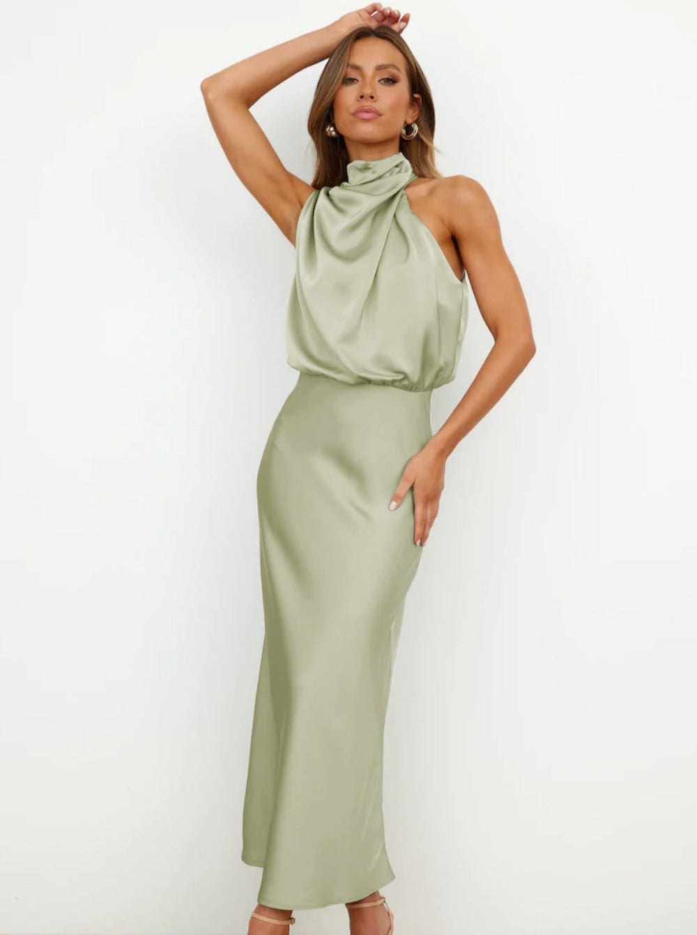 Briony | Robe Longue Élégante à dos Nu pour Invitée de Mariage
