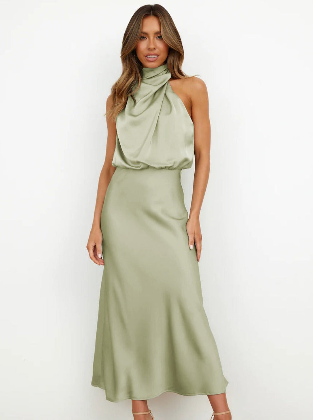 Briony | Robe Longue Élégante à dos Nu pour Invitée de Mariage