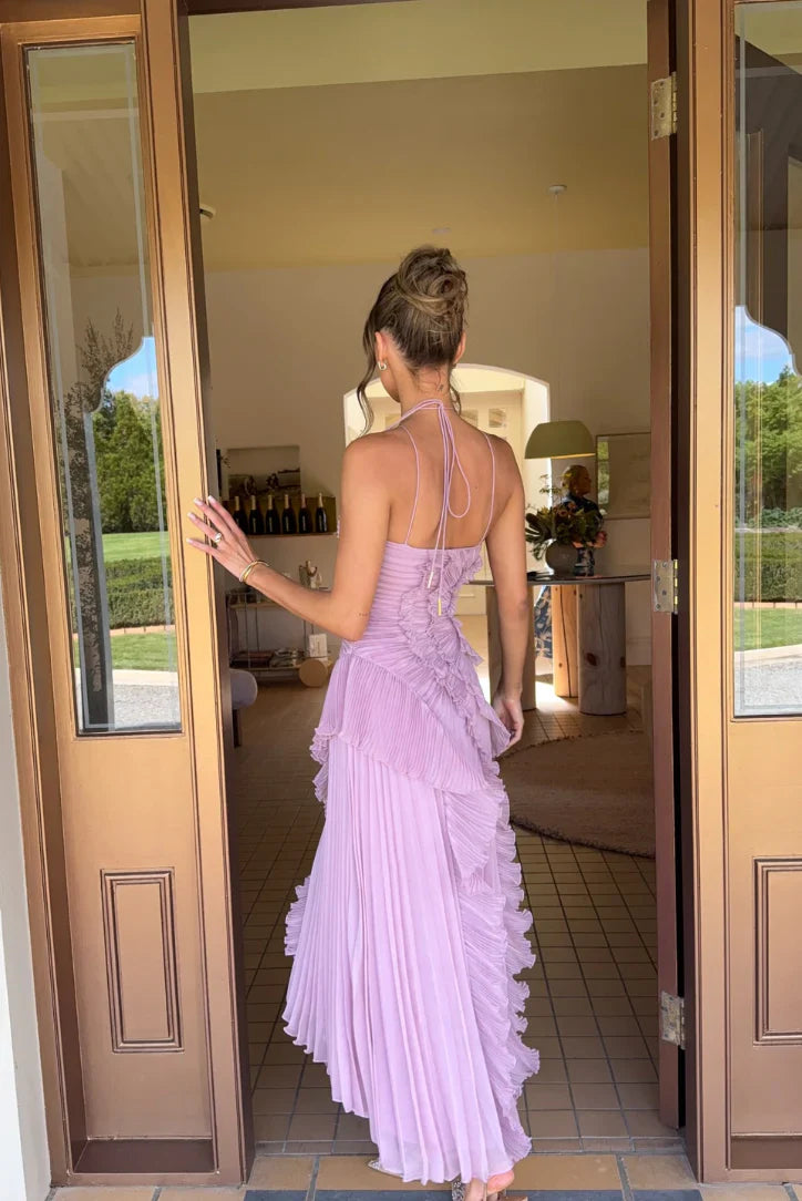Eliza | Robe Longue D'Invitée de Mariage à Volants Plissés pour Femme