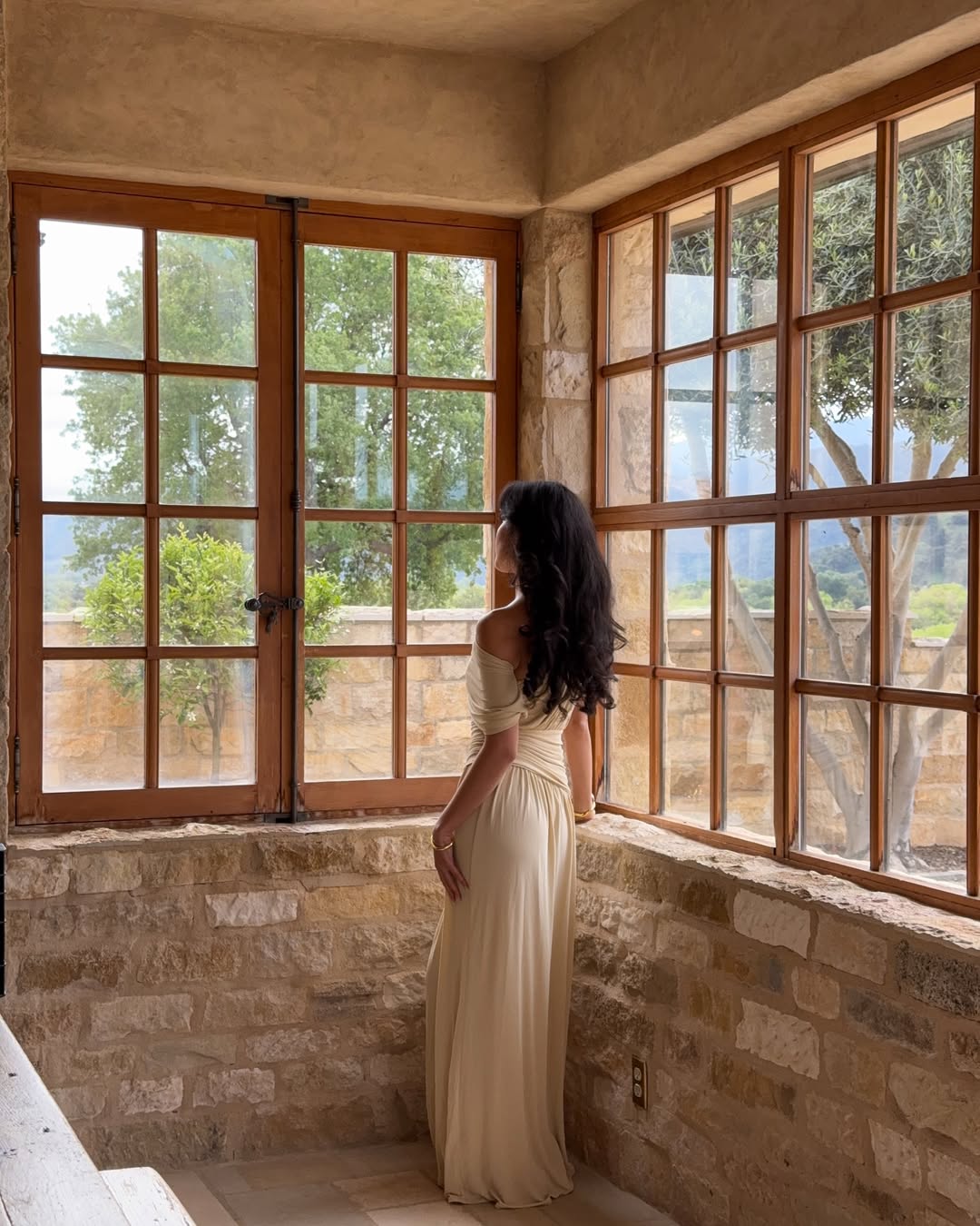 Kayla | Robe Longue Moulante Froncée et Transparente pour Invitée de Mariage