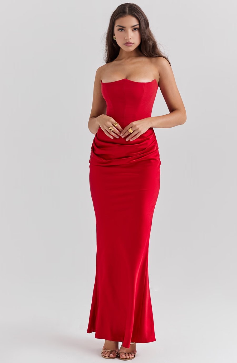 Maisy | Robe Maxi Bustier Style Corset pour Invitée de Mariage