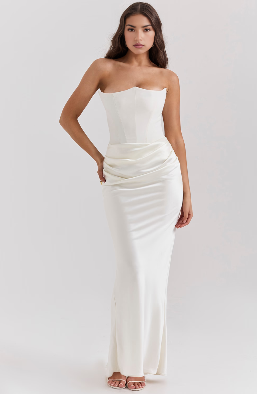 Maisy | Robe Maxi Bustier Style Corset pour Invitée de Mariage
