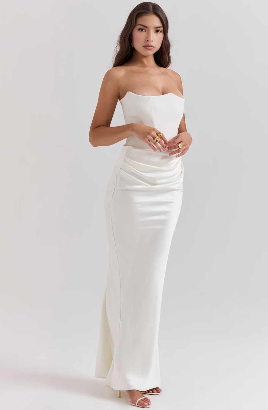 Maisy | Robe Maxi Bustier Style Corset pour Invitée de Mariage
