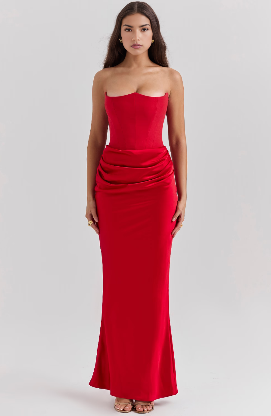 Maisy | Robe Maxi Bustier Style Corset pour Invitée de Mariage