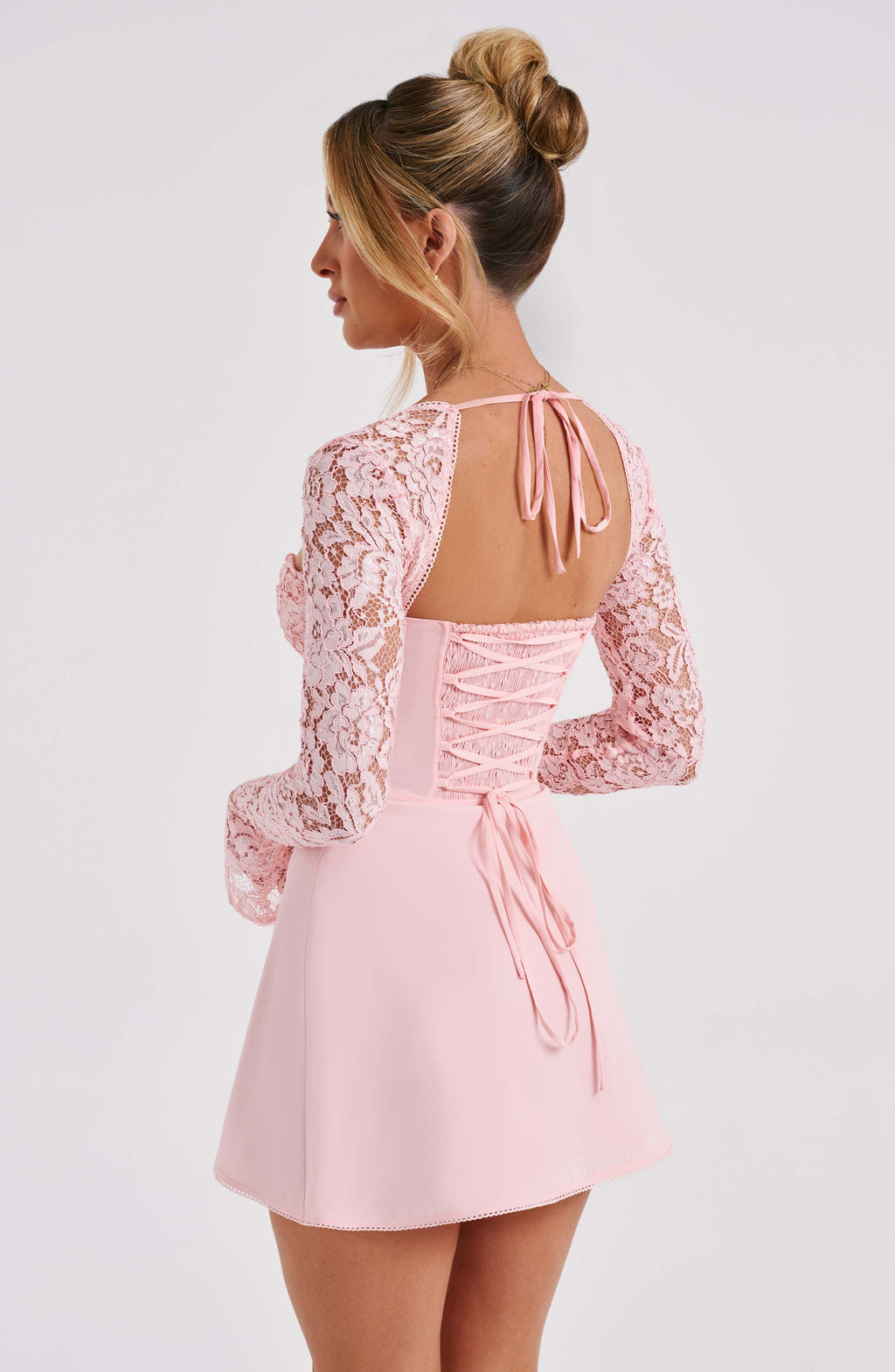 Noemi | Robe D'Été Mini à Manches Longues en Dentelle pour Femme