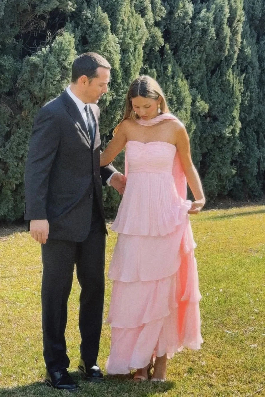 Odessa | Robe Longue Bustier à Volants pour Invitée de Mariage pour Femme