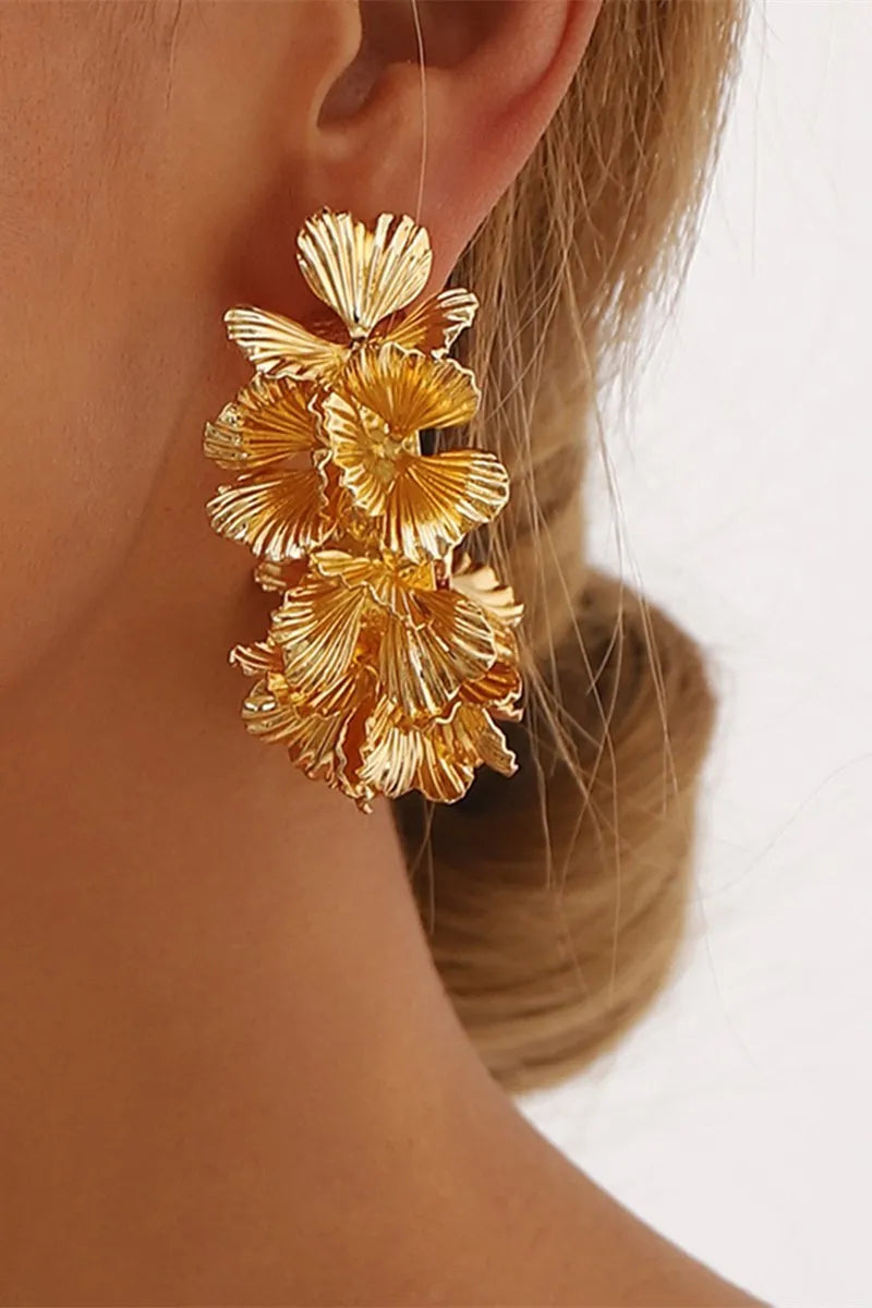 Olivia | Boucles D'Oreilles Design Floral en Forme de C pour Femmes