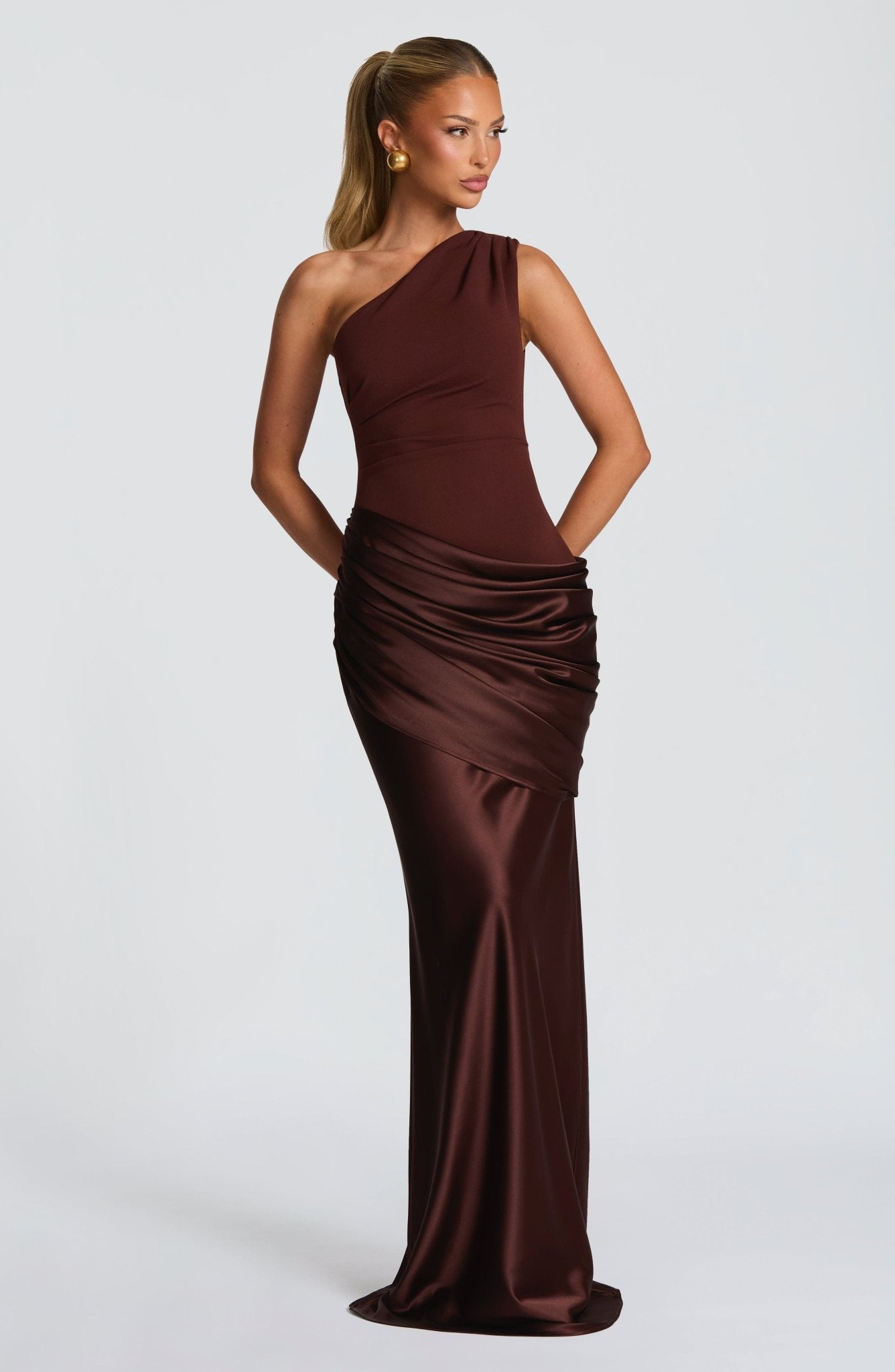 Ophelia | Robe Maxi Asymétrique pour Invitée de Mariage