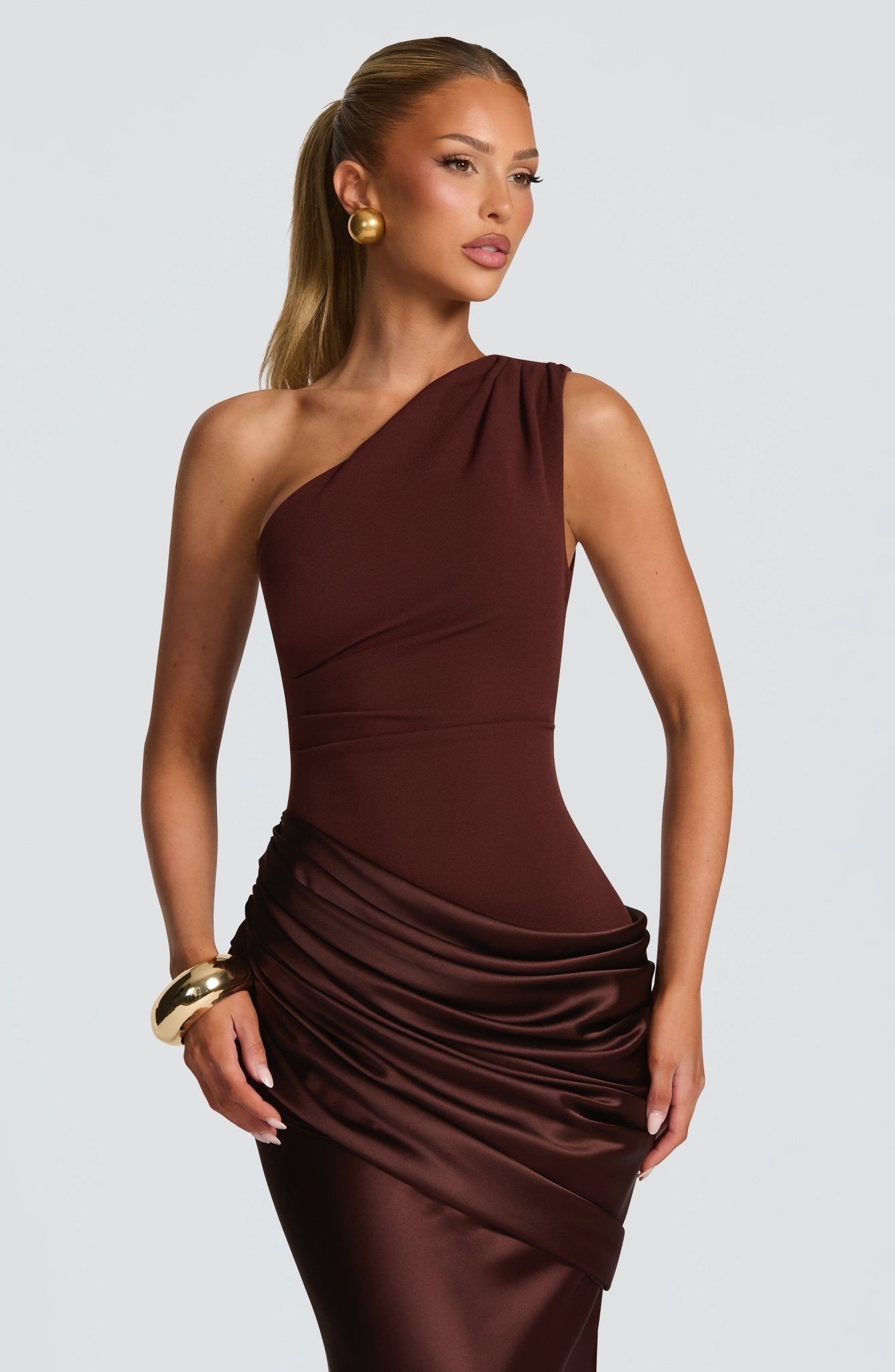 Ophelia | Robe Maxi Asymétrique pour Invitée de Mariage