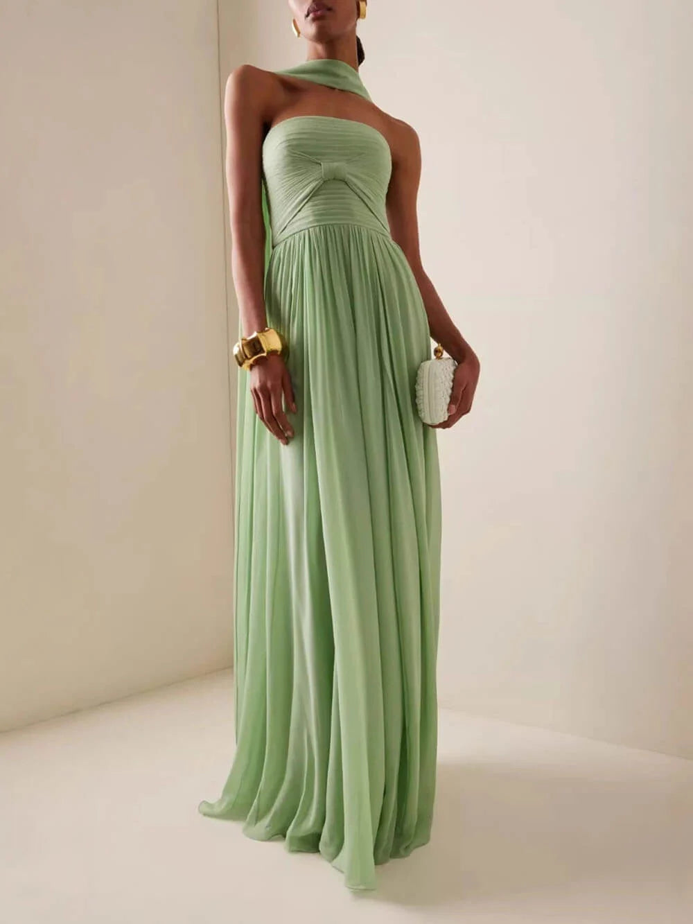 Romilly | Robe D'Invité de Mariage Maxi Élégante Bustier pour Femme