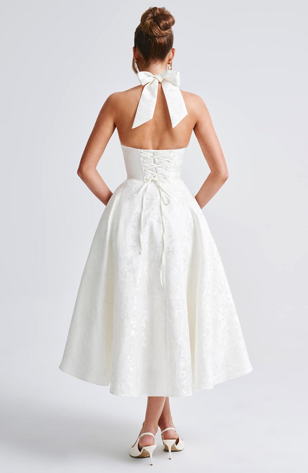Rosalie | Robe Midi dos Nu Chic de Mariage pour Femme