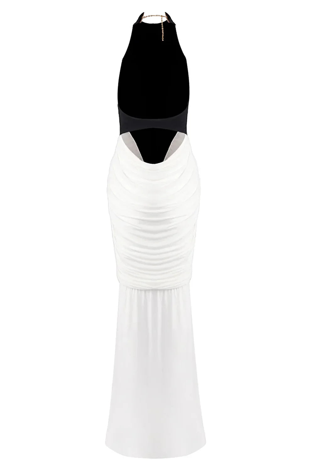 Sloane | Robe Maxi Moulante Froncée Sans Manches et dos Nu pour Femmes