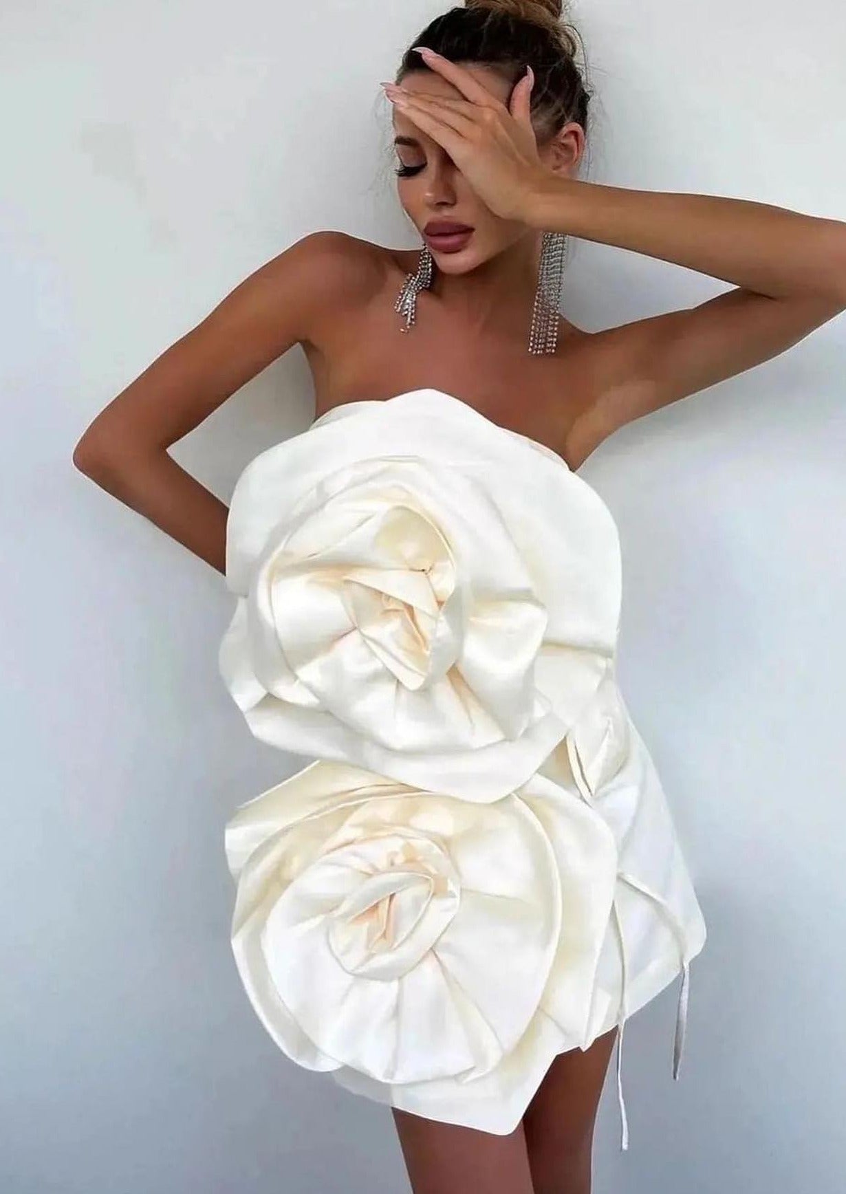 Anna | Robe Mini Bustier Avec Détails Floraux pour Femmes