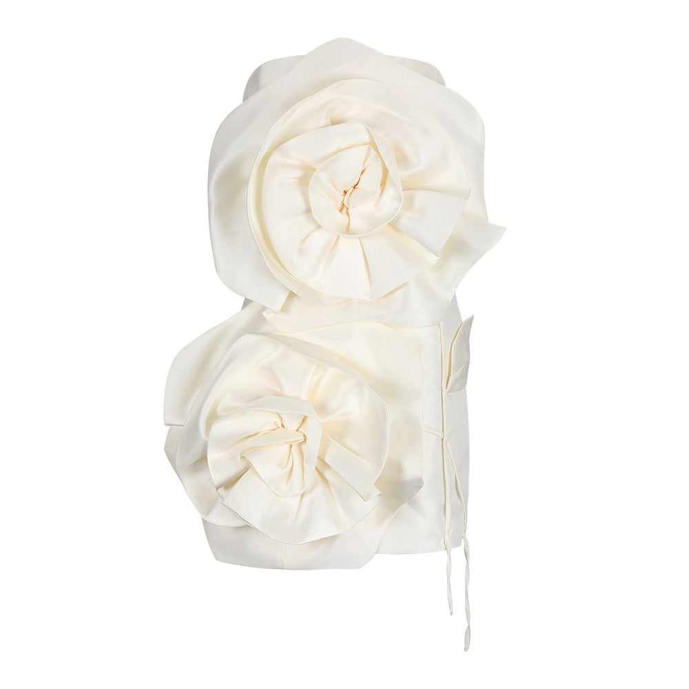 Anna | Robe Mini Bustier Avec Détails Floraux pour Femmes