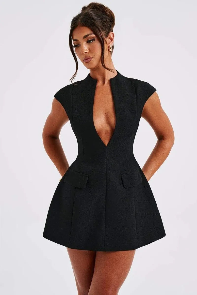 Benthe | Robe Mini Élégante Avec Décolleté en V Profond pour Femmes