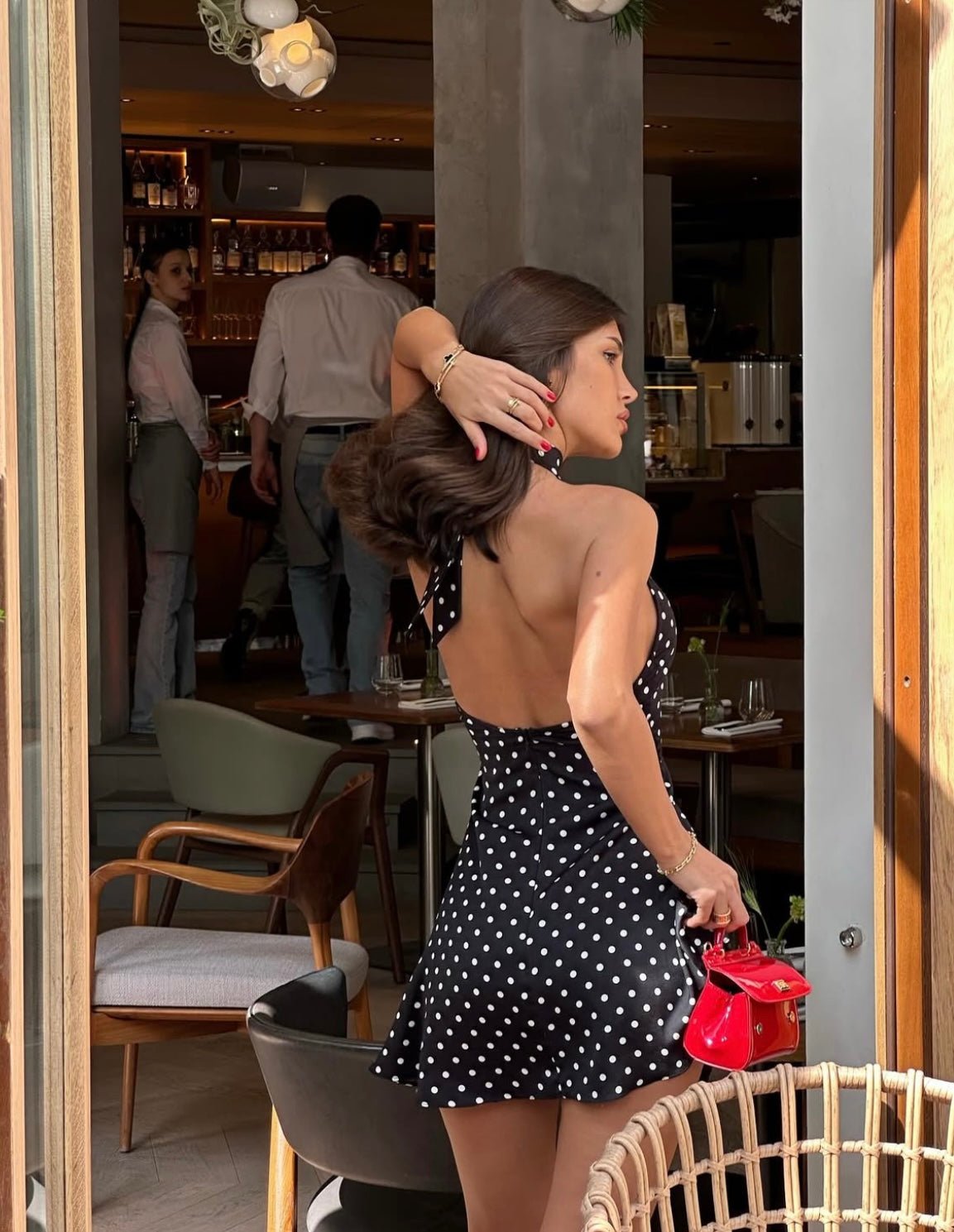 Eleanor | Robe D'Été Courte à Pois Sans Manches pour Femme